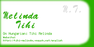 melinda tihi business card